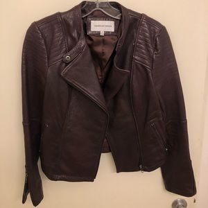 Cupcakes and Cashmere genuine leather coat